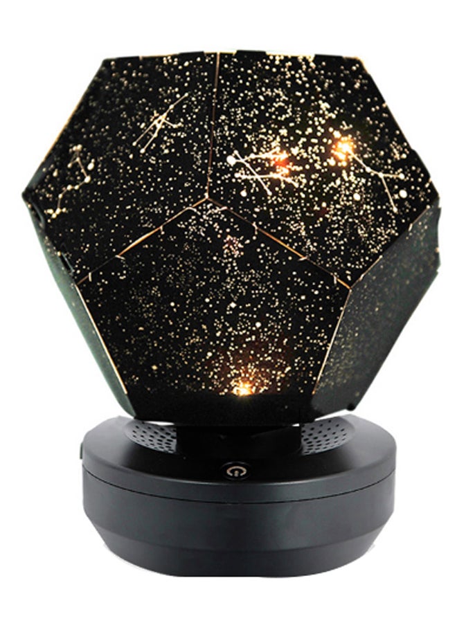 مصباح LED بروجيكت بتصميم رومانسي على شكل سماء مليئة بالنجوم أصفر/أسود 13.9 x 8.4 x 13.9سم