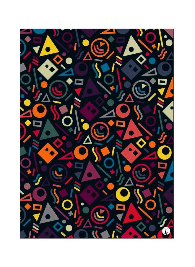 BP Decorative Themed Printed Plate Purple/Orange/Yellow 20x15cm