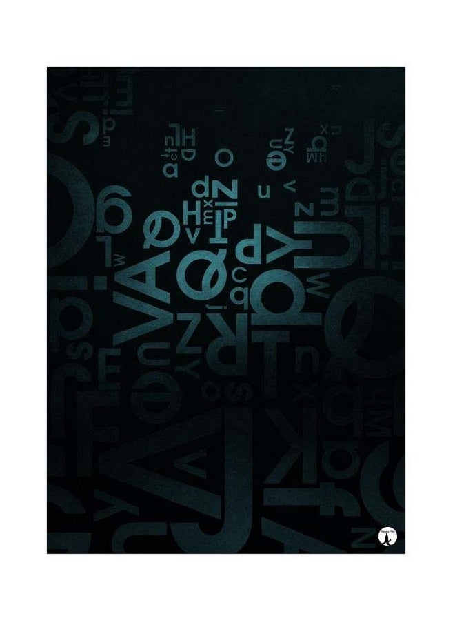 BP Alphabet Themed Metallic Plate Black/Blue 20x15cm