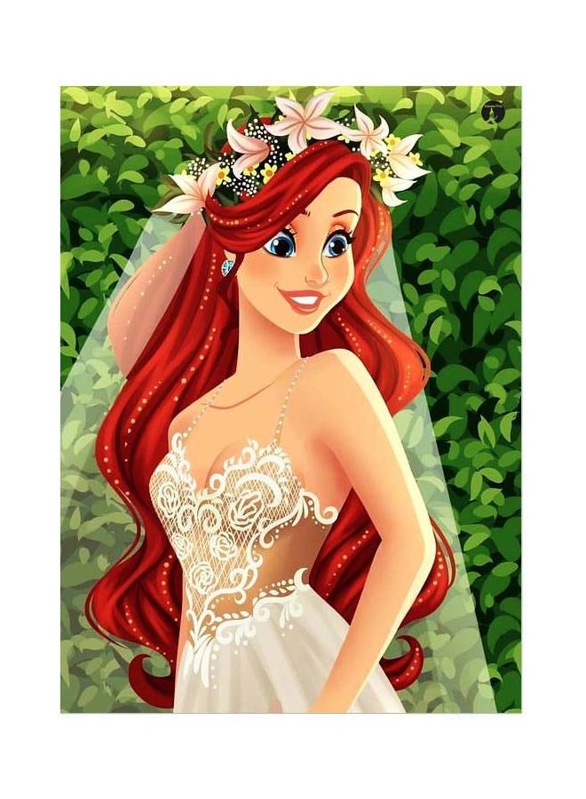 بي بي لوحة بنمط معدني بتصميم باربي أخضر/بيج/بني 20x15سم