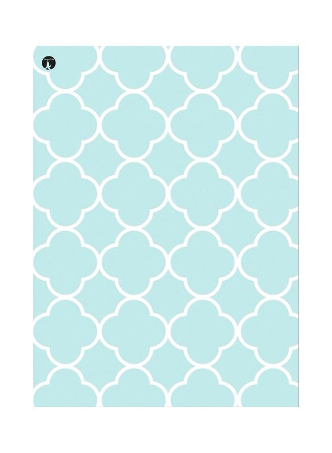 BP Pattern Themed Metallic Plate Blue/White 20x15cm 