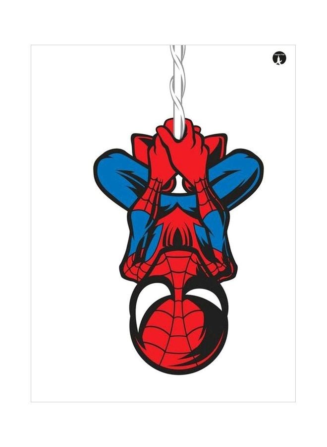 BP Cartoon Spider-Man Themed Metallic Plate Red/Blue/Black 20x15cm