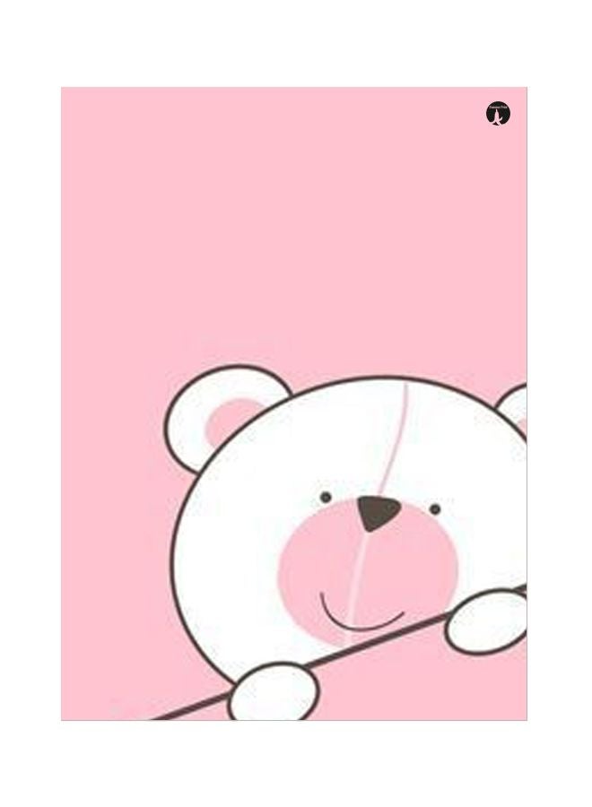 BP Bear Printed Metallic Plate Pink/Black/White 20x15cm 