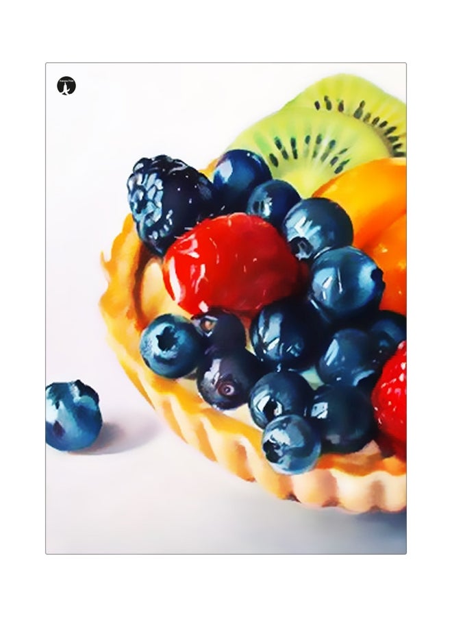 BP Fruit Themed Metallic Plate Blue/Red/Green 20x15cm