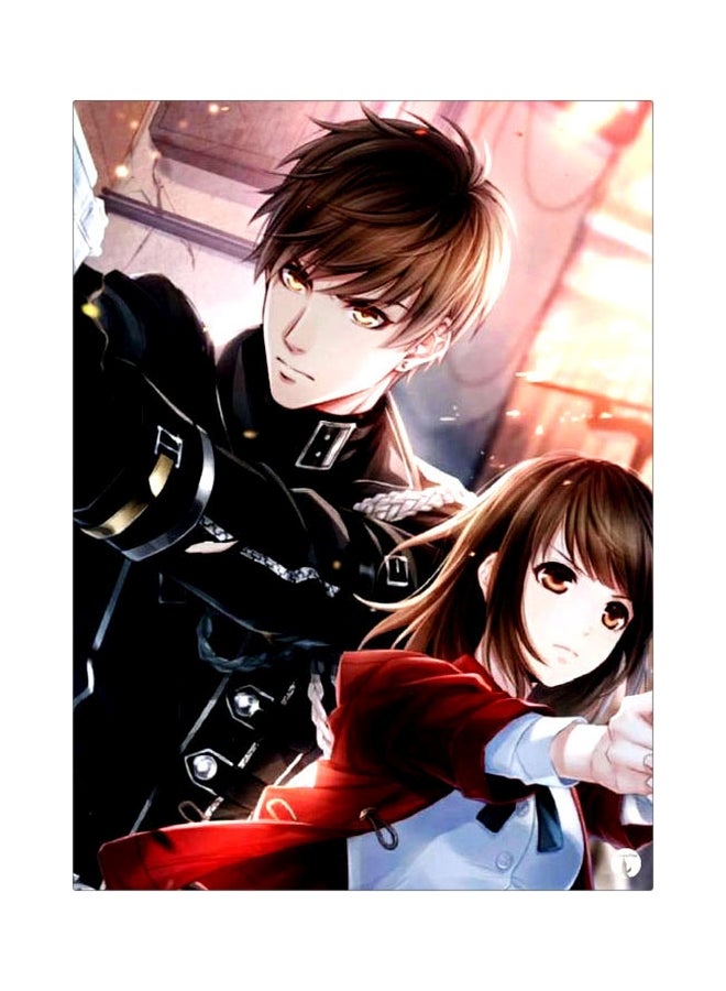 بي بي لوحة بنمط معدني وتصميم شخصيات رسوم متحركة أسود/ أحمر/ بني