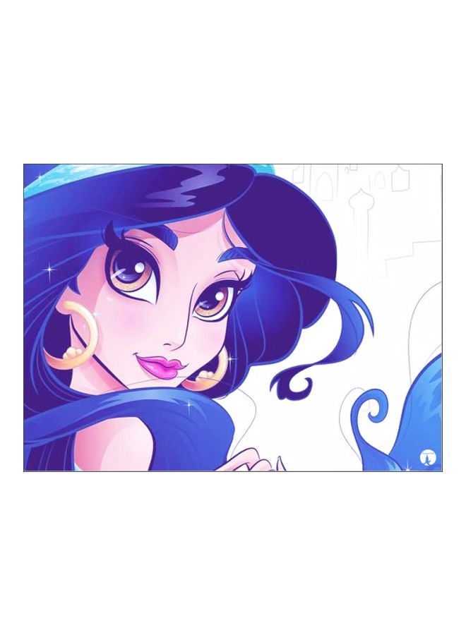 BP Disney Princess Themed Metallic Plate Blue/Beige/Pink 20x15cm