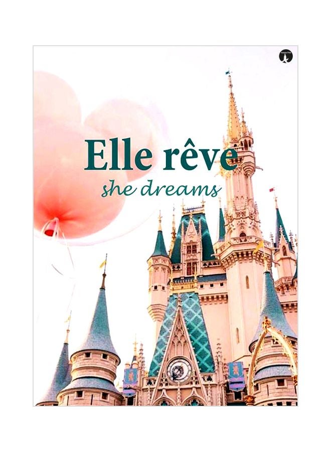 BP Elle Reve She Dreams Themed Metallic Plate White/Blue/Pink 20x15cm