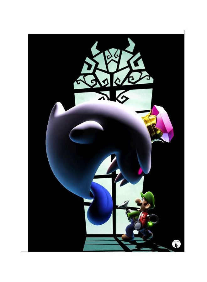 Cartoon Themed Printed Plate Black/Green/Purple 20x15cm