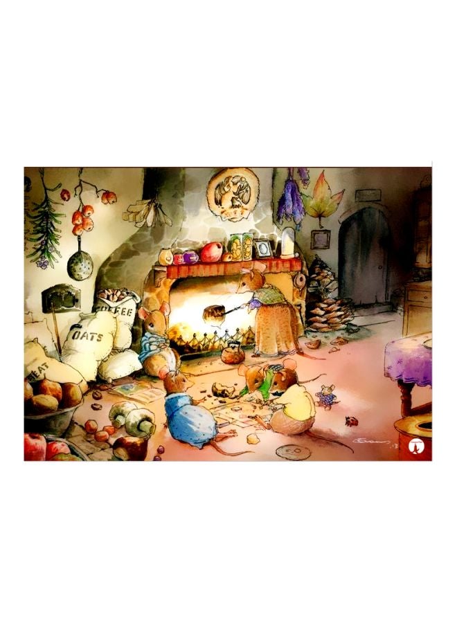 BP Mouse Family Themed Printed Plate Beige/Brown/Grey 20x15cm