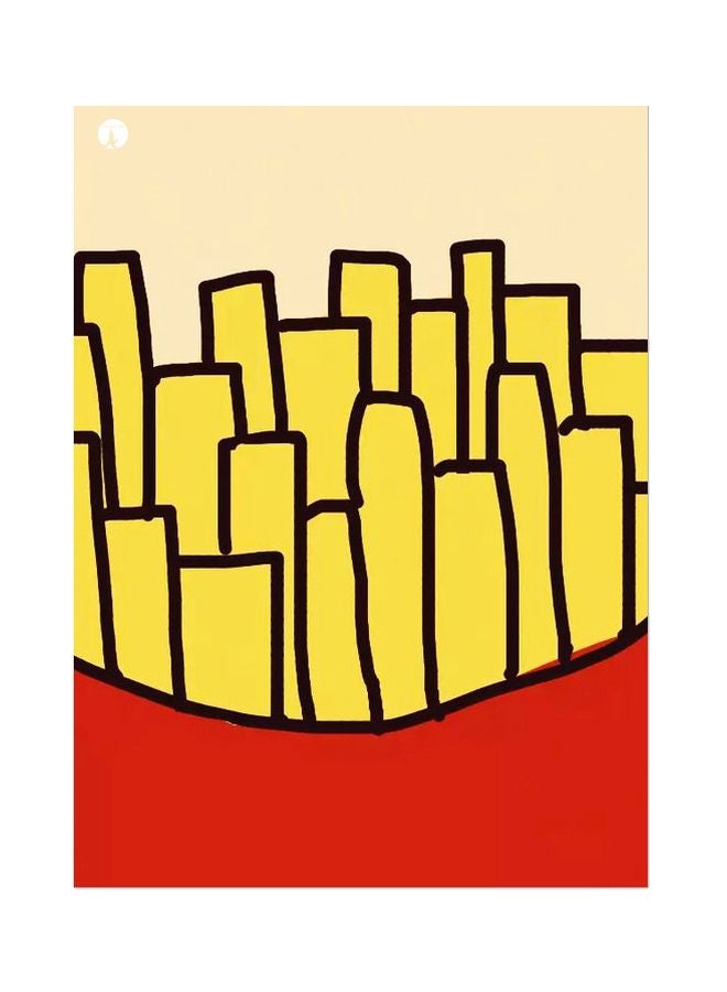 BP Themed Metallic Plate Yellow/Red/Beige 20x15cm