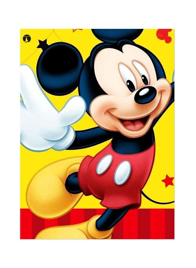 BP Mickey Mouse Themed Metallic Plate Yellow/Red/Black 20x15cm 