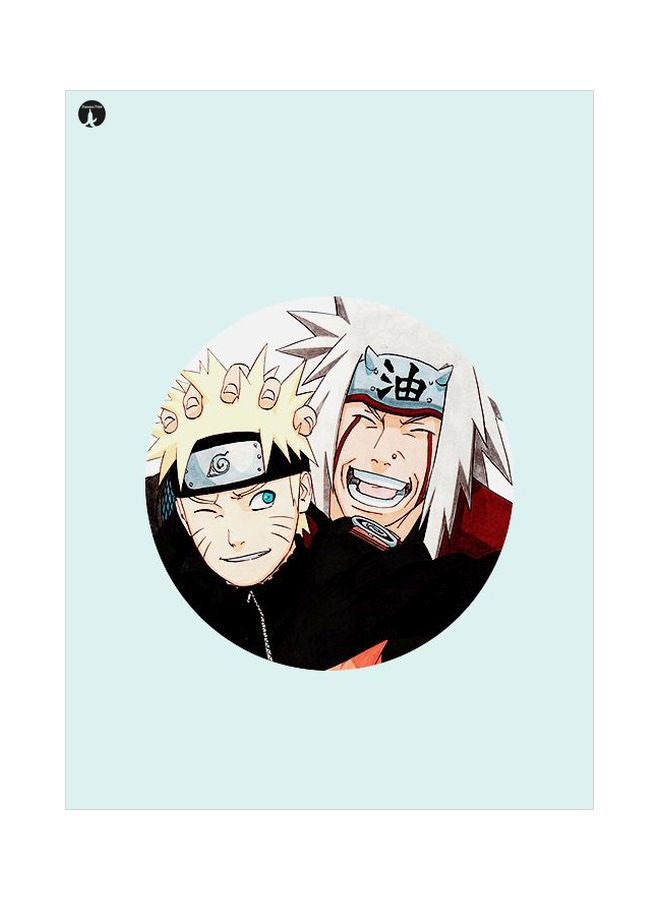 BP Naruto Themed Decorative Metallic Plate Blue/Black/White 20x15cm 