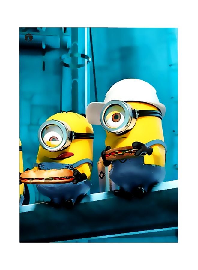 BP Minions Themed Metallic Plate Blue/Yellow/White 20x15cm 