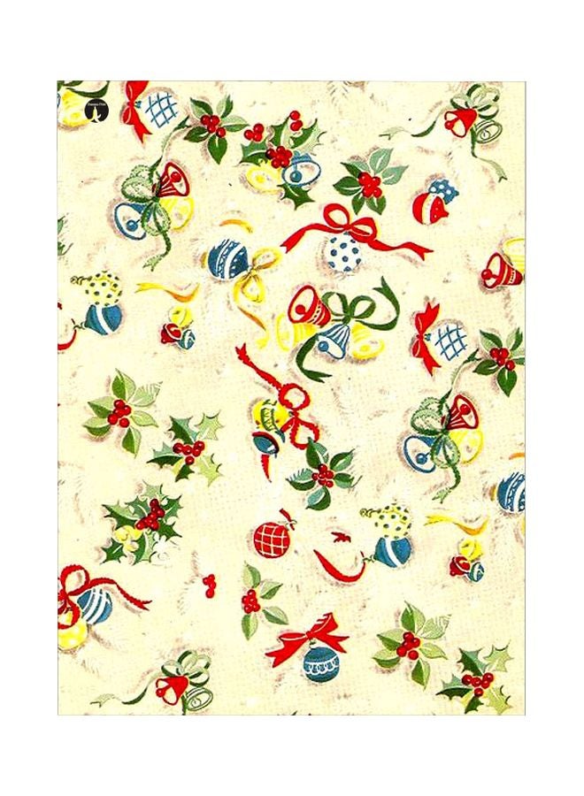 Gifts Themed Metallic Plate Beige/Red/Yellow 20x15cm