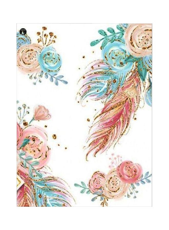 لوحة معدنية مطبوعة للزينة أبيض/أزرق/أحمر 20x15سم