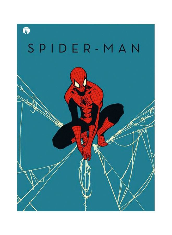 BP Spiderman Themed Metallic Plate Blue/Red/Black 20x15cm 