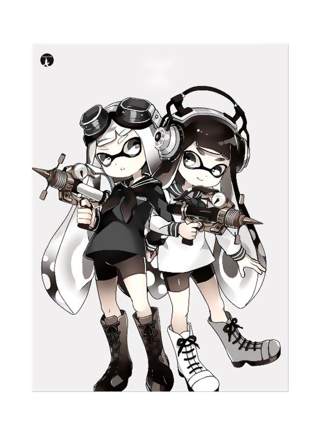 BP Cartoon Themed Metallic Plate Grey/Black/White 20x15cm