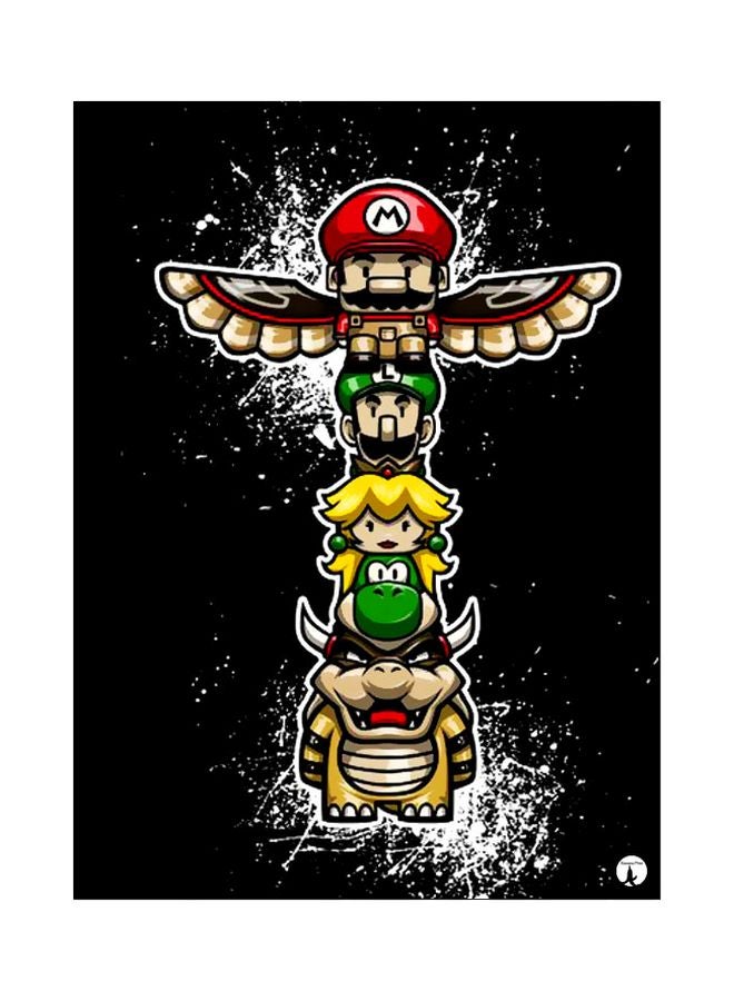 BP Cartoon Themed Metallic Plate Black/Red/Green 20x15cm