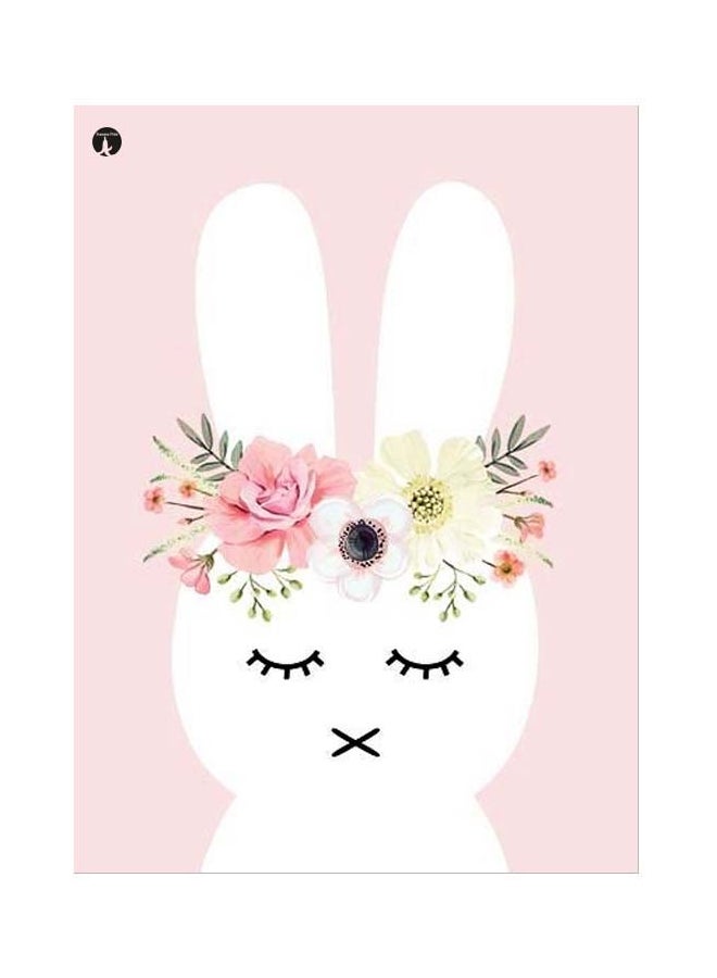 Cartoon Themed Metallic Plate Pink/White/Yellow 20x15cm