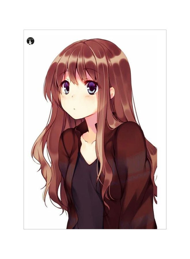 BP Girl Themed Metallic Plate Brown/Beige/White 20x15cm