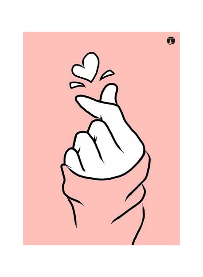 BP Themed Metallic Plate Pink/White/Black 20x15cm