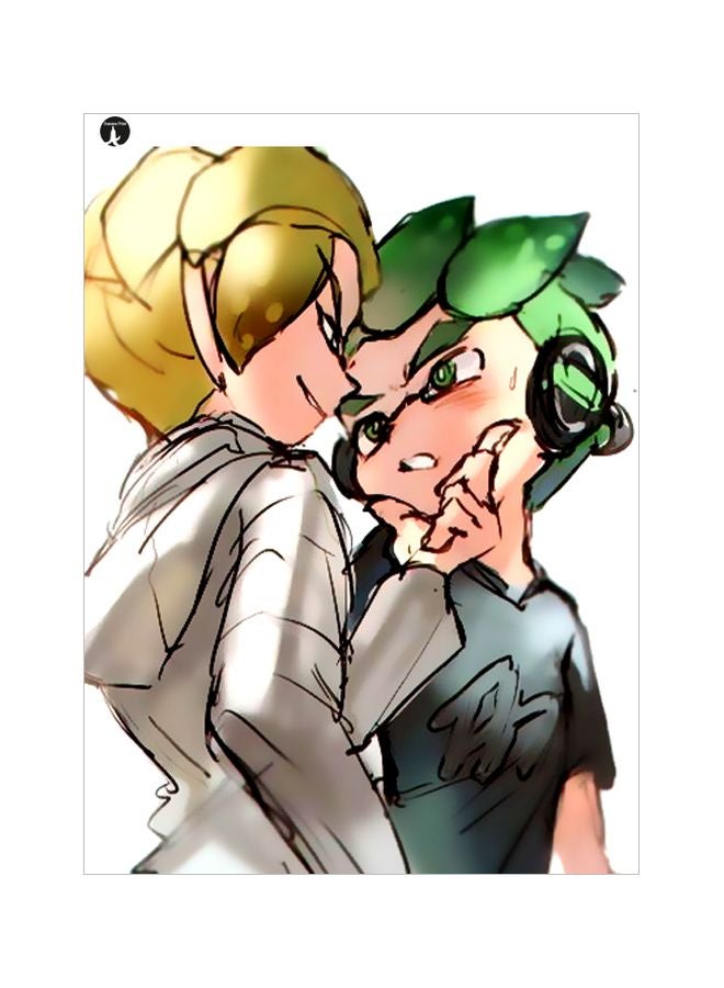 BP Cartoon Themed Metallic Plate White/Beige/Green 20x15cm