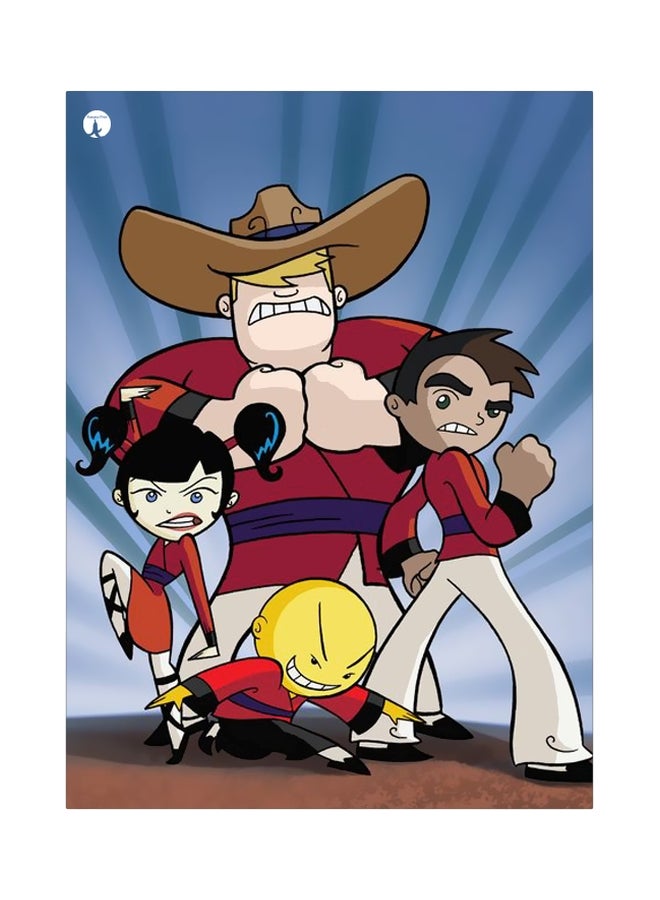 BP Cartoon Themed Metallic Plate Blue/Red/Beige 20x15cm