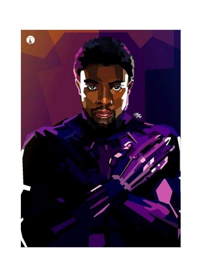 BP Cartoon Themed Metallic Plate Purple/Black/Brown 20x15cm