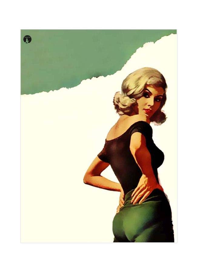 BP Lady Themed Metallic Plate Green/Brown/Beige 20x15cm