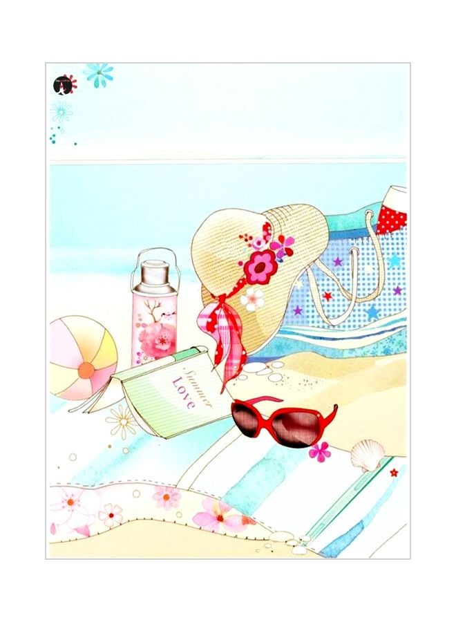 Decorative Printed Metallic Plate Multicolour 20x15cm