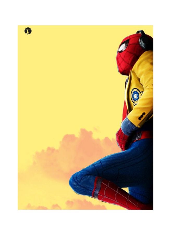 BP Spider Man Themed Metallic Plate Yellow/Blue/Red 20x15cm