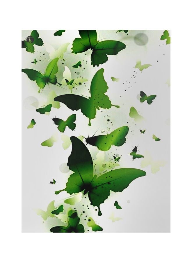 BP Butterfly Printed Metallic Plate Green/White 20x15cm