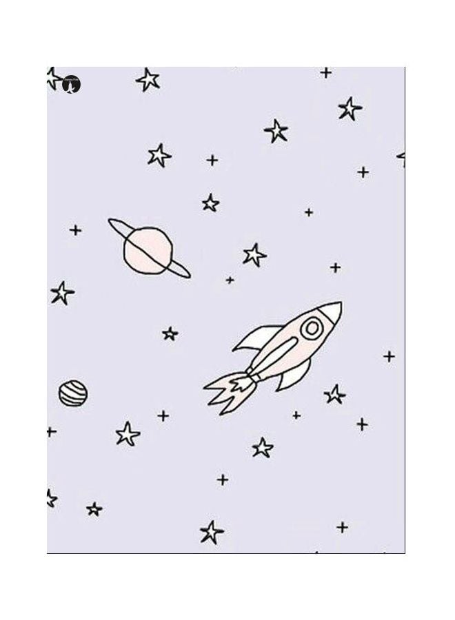 BP Galaxy Themed Metallic Plate Pink/Black/White 20x15cm