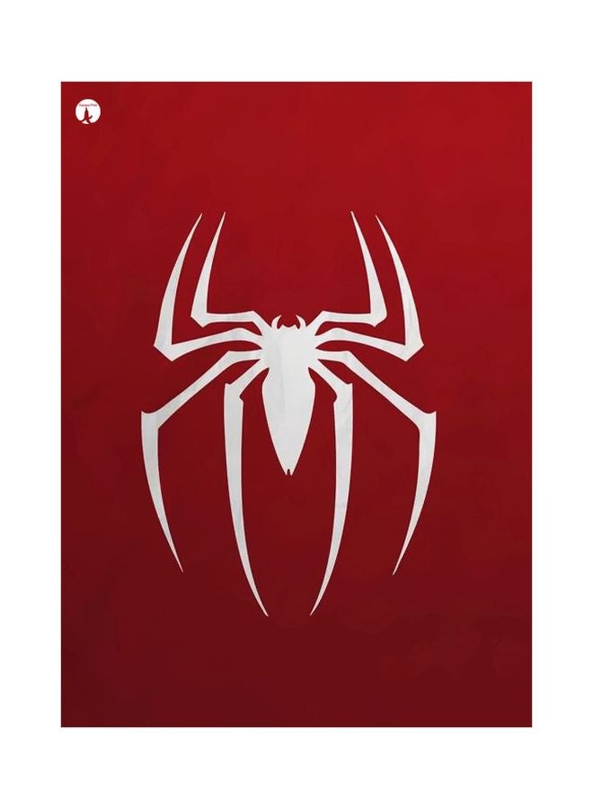 BP Spiderman Logo Printed Decorative Plate Red/White 20x15cm 