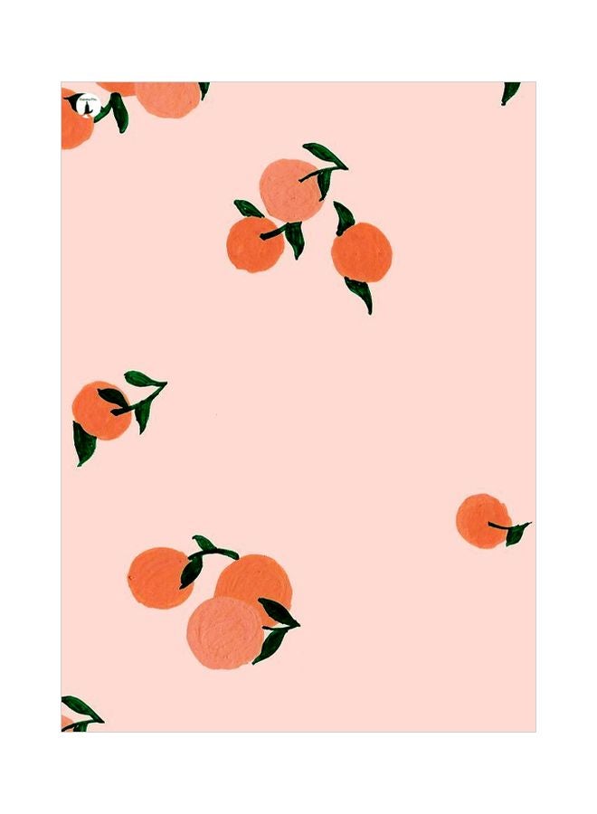 BP Fruits Themed Decorative Metallic Plate Pink/Orange/Green 20x15cm