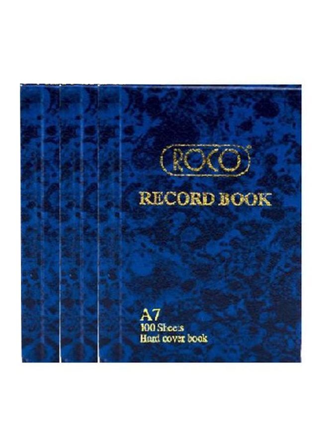 A7 100-Sheets Record Book Blue