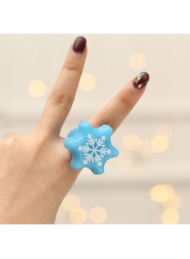 Flash Finger Snowflake Ring Toy 4x3.5x4cm  - Image 2
