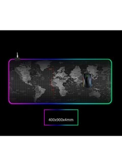 World Map Printed LED Mouse Pad Grey - v1595927665/N39508897A_2