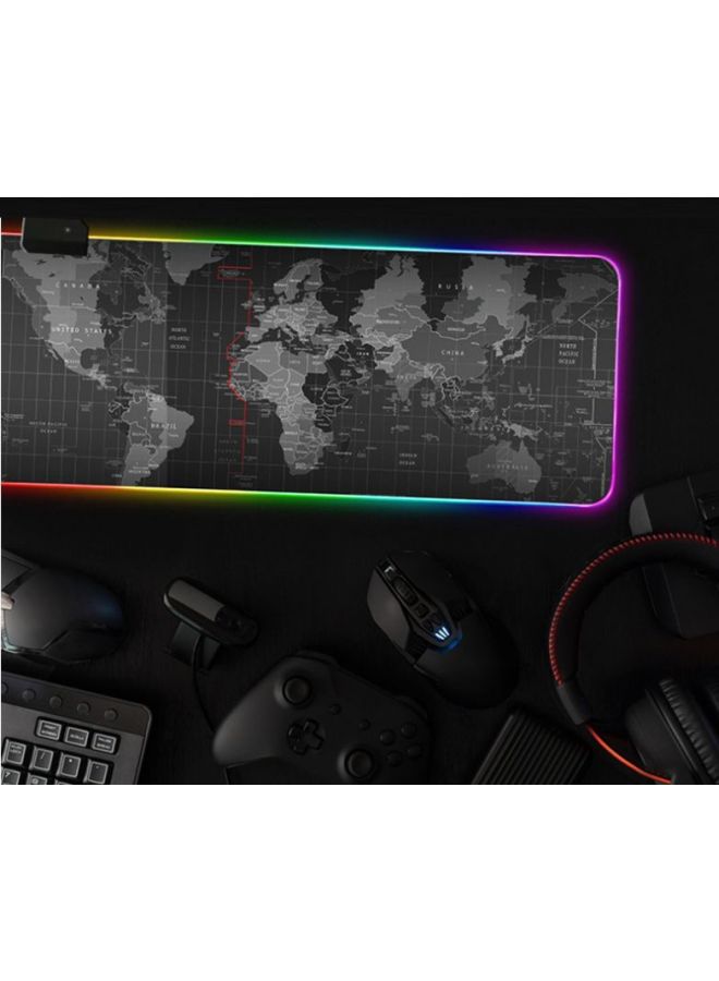 KKmoon World Map Printed LED Mouse Pad Grey - Image 5