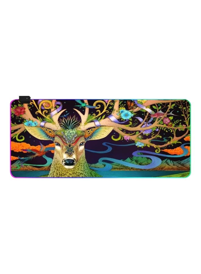 KKmoon Deer Printed Colour Changing LED Mouse Pad Multicolour - Image 1