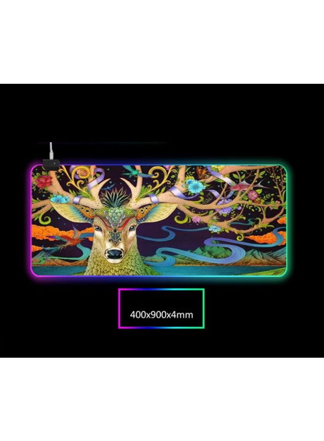 KKmoon Deer Printed Colour Changing LED Mouse Pad Multicolour - Image 2