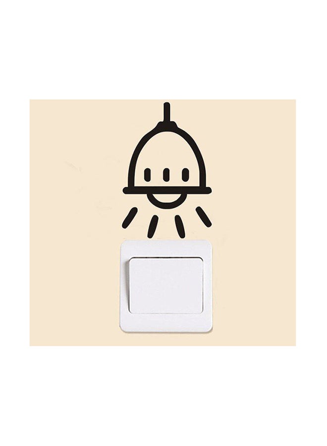 Magystore Light Lamp Wall Sticker Black 10x10cm