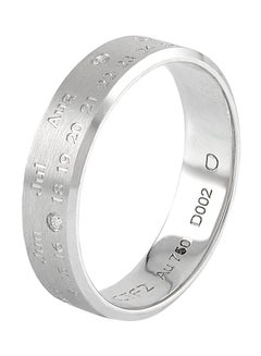 STARGEMS 18 Karat White Gold Text And Numerical Detail Ring  - Image 2