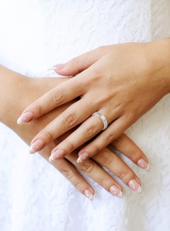 STARGEMS 18 Karat White Gold Text And Numerical Detail Ring  - Image 3