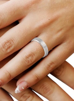 STARGEMS 18 Karat White Gold Text And Numerical Detail Ring  - Image 4