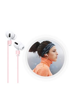 O Ozone Silicone Case Cover With Strap And Fur Keychain For Apple AirPods Pro Pink  - Image 5