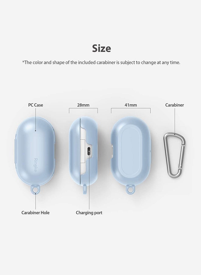 Ringke Protective Hard Case With Carbiner For Samsung Galaxy Buds(2019)/Buds Plus(2020) Sky Blue  - Image 5