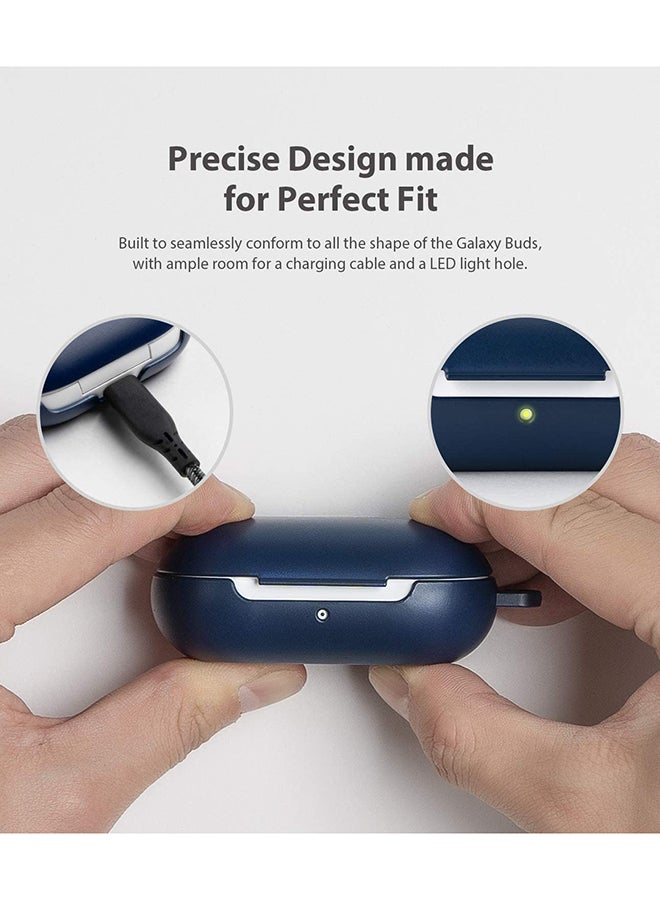 رينجك غطاء حماية صلب مزود بحلقة للتعليق لسماعات سامسونج جالاكسي بادز (2019)/بادز بلس (2020) أزرق كحلي - Image 2