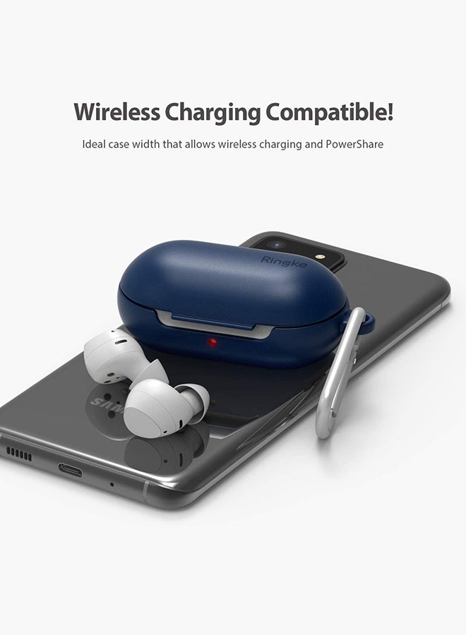 رينجك غطاء حماية صلب مزود بحلقة للتعليق لسماعات سامسونج جالاكسي بادز (2019)/بادز بلس (2020) أزرق كحلي - Image 4