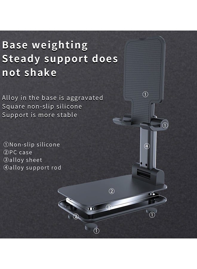 O Ozone Foldable Desktop Phone Holder Tablet Stand Black  - Image 3